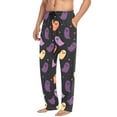 thumbnail image 2 of FORMRS Mens Pajama Pants with Pockets Sleepwear Lounge Bottoms Sizes S-2XL, Halloween Purple Ghosts, 2 of 7