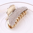 thumbnail image 4 of Vjnyvs 2pcs Glitter Rhinestone Hair Claws Clips For Women Alloy Hairpins Crab Clamp Horsetail Grab Clip Fashion Hair Accessories, 4 of 7