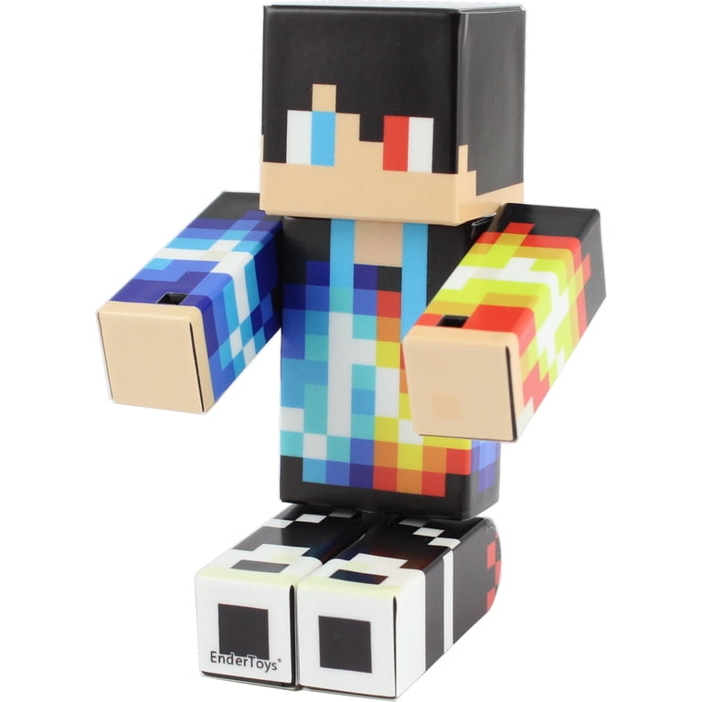 Endertoys, Fire and Ice Boy Action Figure Toy, 4 Inch Custom