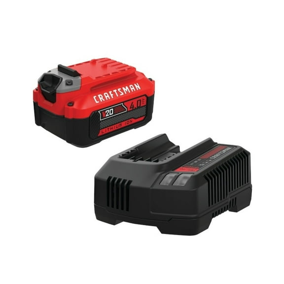 CRAFTSMAN Battery Charger and Lithium Battery V20 20 Volt 4.0 Ah CMCB204-CK NEW