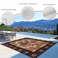 thumbnail image 3 of Brown Retro Horse Outdoor Rug for Patio/Deck/Porch, Non-Slip Large Area Rug 5 x 8 Ft, Vintage Western Stars Country Indoor Outdoor Rugs Washable Area Rugs, Reversible Camping Rug Carpet Runner, 3 of 8