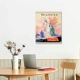 thumbnail image 2 of Nawypu Herri Matisse Art Prints La Japonaise Gallery Exhibition Reproduction Poster Open Window - Collioure 1905 Canvas Wall Art Painting by Henri Matisse Interior a Young Girl 1905  16 x 20, 2 of 4