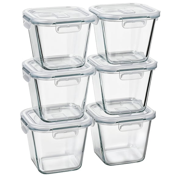 Recipientes de vidrio para sopa Susukkie de 940 ml (32 oz), paquete de 6 con tapas
