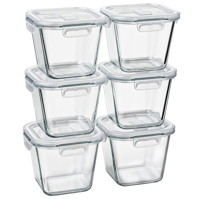Recipientes de vidrio para sopa Susukkie de 940 ml (32 oz), paquete de 6 con tapas