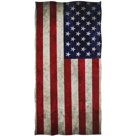 Ultra Soft Hand Towel Vintage American Flag Pattern Quick Dry Towel Highly Absorbent 30x15 Inch Face Wash Cloth Towel for Bathroom Gym Yoga