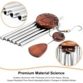 thumbnail image 3 of Large Aluminium Wind Chimes 37" Inches to Create a Zen Atmosphere Suitable for Outdoor, Garden, Patio Decoration. Classic Black Wind Chimes with Wind Catcher Suitable as A Gift for Unisex, 3 of 8
