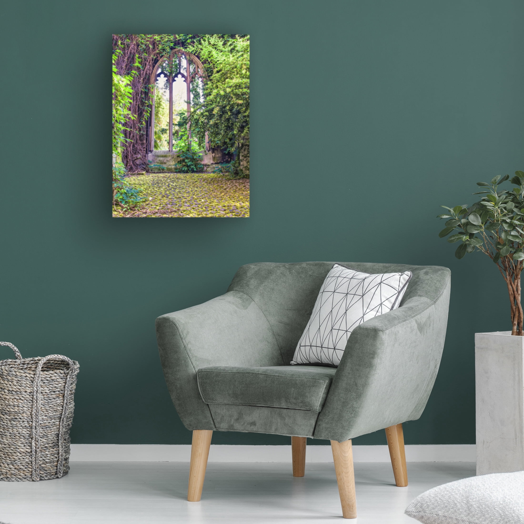 Canvas Wall Art - Mark A Paulda 'Natures Growth In St Dunstan In The East' Wall Art for Living Room, Bedroom, or Office Décor by Trademark Fine Art - 24 x 32 Inches