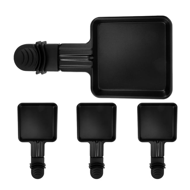 SHOWERORO 4Pcs Square Cheese Melt Pans Nonstick Raclette Grill Pans with Handles for Baking Use