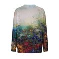 thumbnail image 5 of Nouveaux Hauts pour Femmes 2023 Mode Dames Chandail en Molleton à Manches Longues Col Rond Imprimé Blouse Pull-Over Coupe Décontractée Chandail en Molleton Oversize pour Femmes, 5 of 5
