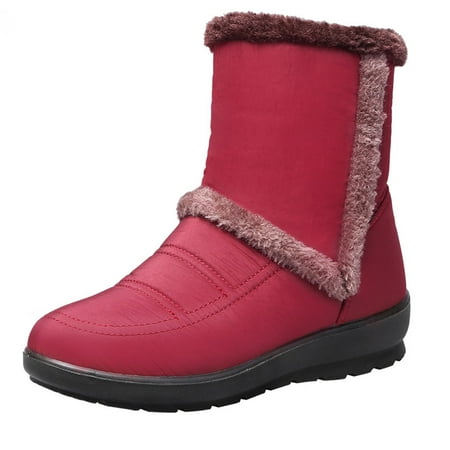 

TAIAOJING Women Boots Winter Snow Boots Lined Warm Boots Slip On Waterproof Outdoor Booties Comfortable For Casual Shoes