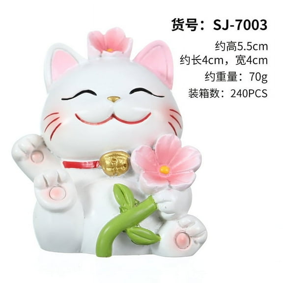 2.3inch Figurine Home Decor Cat Ornament Resin Adornment Household Cat Figurine Resin Crafts