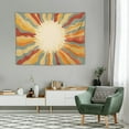 thumbnail image 2 of ONETECH Boho Sun Tapestry, 70s Vintage Bohemia Sunset Tapestry Wall Art, Retro Sunrise Minimal Mid Century Geometric Abstract Art Grunge Hippie Tapestry Wall Hanging for Bedroom Dorm Wall Art, 2 of 7