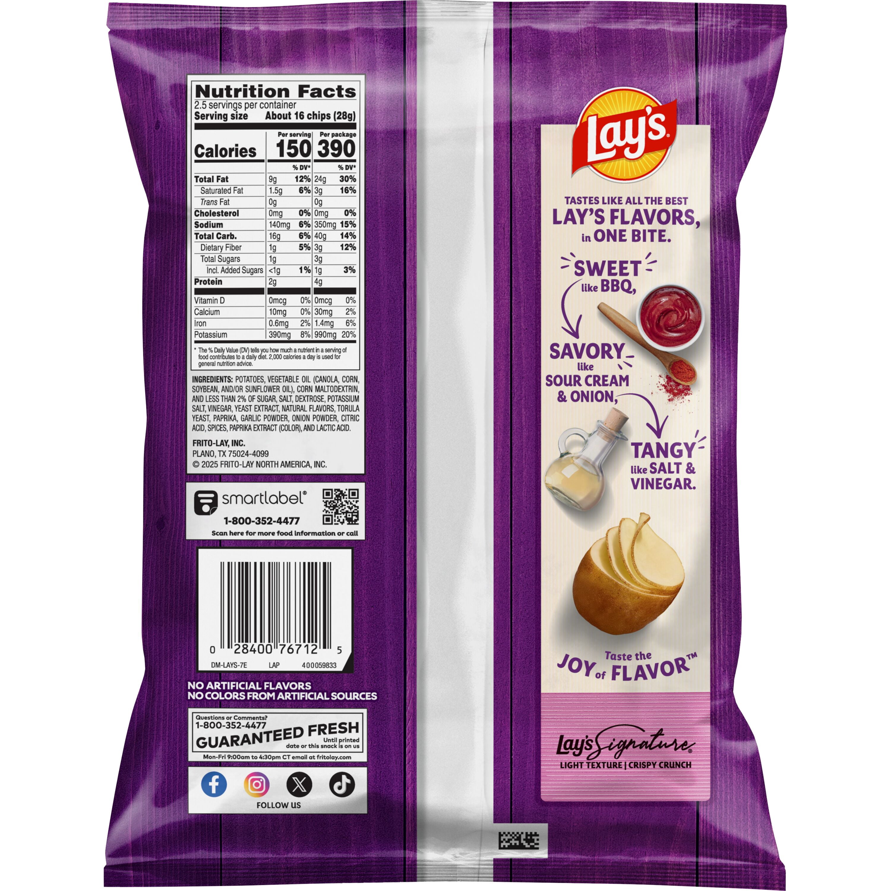 Lays Potato Chips All Dressed Flavored 2.5 Ounce Bag
