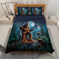 thumbnail image 2 of Lotusprinthandmade Bigfoot And UFO Quilt Bedding Set (White Binding) 5 Sizes (Made in Vietnam) (55x60), Sasquatch And Alien-Themed Quilt Set, 2 of 5