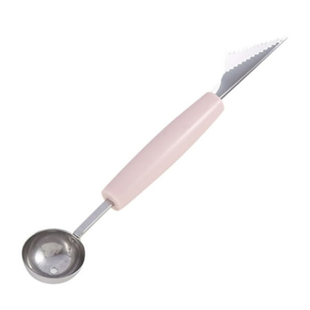 

Kitchen 2 In1 Dual-head Stainless Steel Carving Knife Fruit Watermelon Ice Cream Baller Kitchenware Tableware