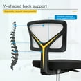 thumbnail image 5 of BestOffice Ergonomic Desk Armless Mesh Computer Lumbar Support Swivel Rolling Executive Adjustable Task Chair for Back Pain (White), 5 of 8