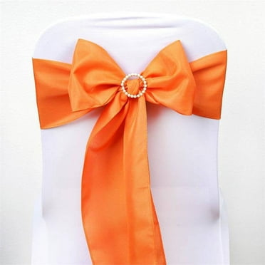 Efavormart 5pcs Peacock Teal SATIN Chair Sashes Tie Bows for Wedding Events Decor Chair Bow Sash ...