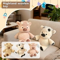 Creative Adorable Running Highland Cow Plush Toy, Soft Plush Build With Cuddly Texture, Great For Big Kids & Teens For Everyday Play And Gifting