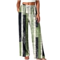 thumbnail image 5 of Trikvn Women Casual Pants Boho High Rise Drawstring Elastic Waist Wide Leg Pants with Pockets Flowy Lounge Vacation Fashion Beach Travel Trousers, 5 of 6