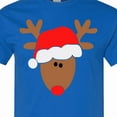 thumbnail image 4 of Inktastic Christmas Cute Reindeer in Santa Hat T-Shirt, 4 of 5