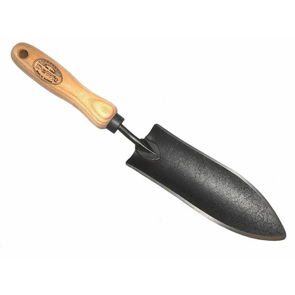 DeWit Forged Transplant Trowel, Boron Steel and 13.5 in Ash Wood Handle