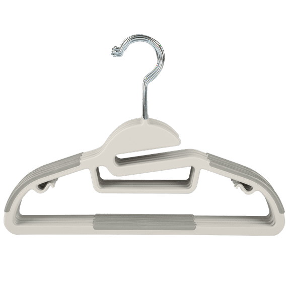 Simplify Kid's 12 Pack Collar Saver Clothing Hangers in White