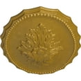 thumbnail image 3 of Ekena Millwork 16 7/8"W x 11 3/4"H x 1 1/2"P Oxford Ceiling Medallion, Hand-Painted Pharaohs Gold, 3 of 5