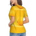 thumbnail image 2 of Goofa Yellow Lemon Pattern Women's Slim-Fit Short-Sleeve V-Neck T-Shirt,Classic-Fit Short-Sleeve V-Neck T-Shirt-3X-Large, 2 of 5