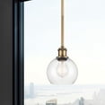 thumbnail image 2 of 516-1S-WPC-G124-6 Innovations Lighting Athens 1 Light 6" Mini Pendant Clear/Brushed Brass, 2 of 2