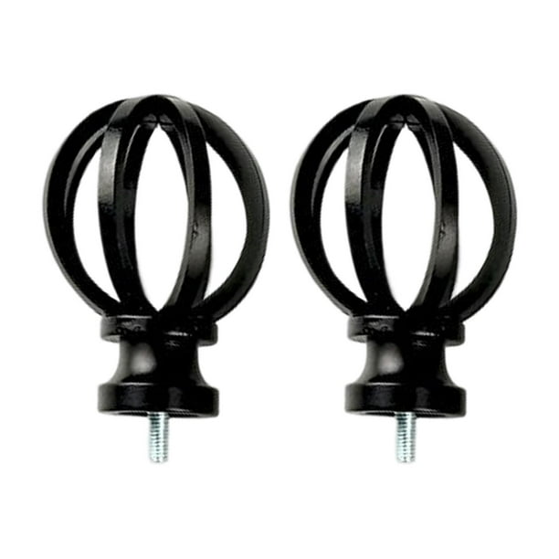2 Uds Remates de Barra de Jaula/hardware Decorativo de 5/8 Pulgadas de Diámetro Remates de Barra de Cortinas Vintage/para Baño Sala de Esta