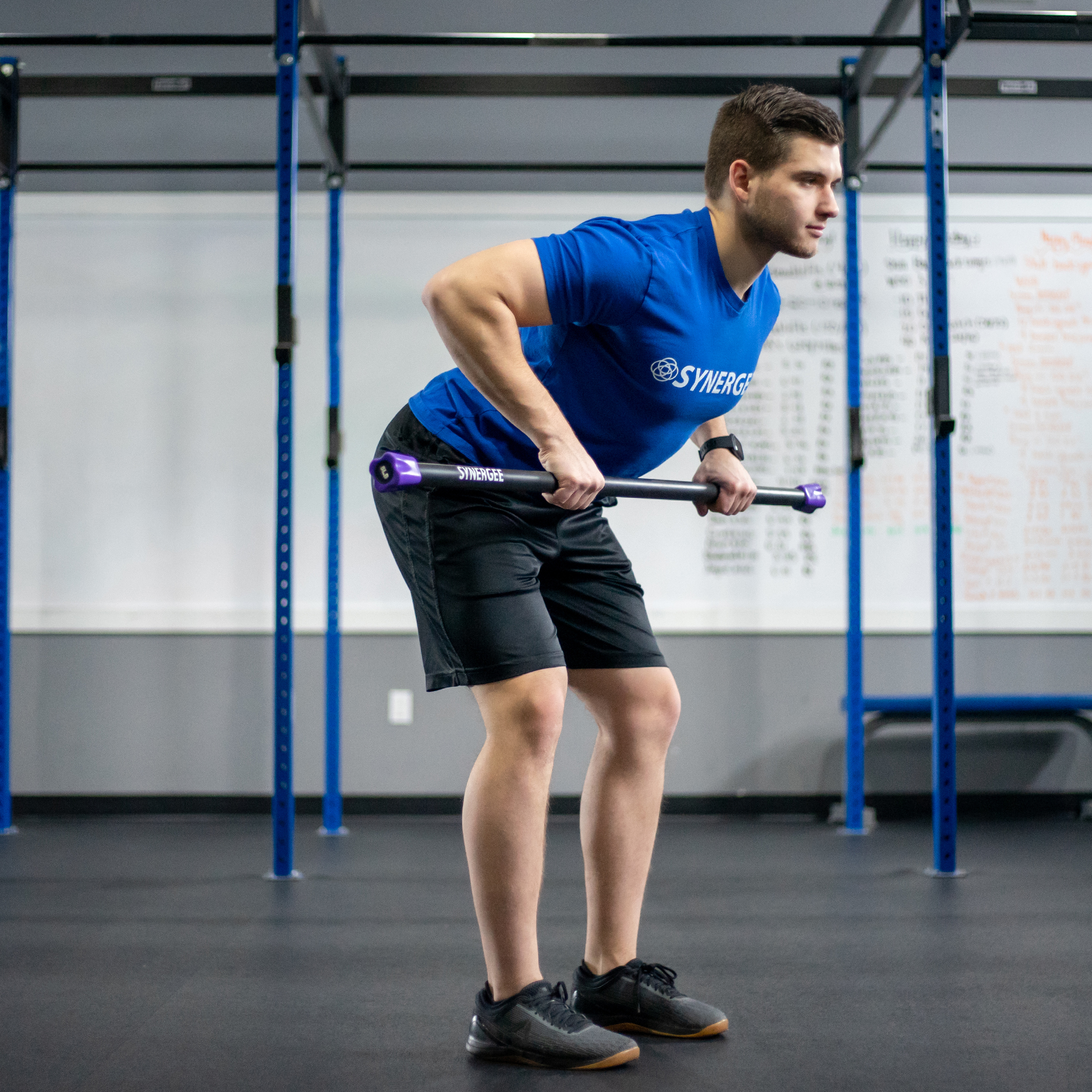 Synergee Workout Bar Combo Set - 5lb 8lb 10lb - Padded Weighted Bars – Body Bar Toning Exercises, Strength & Condition