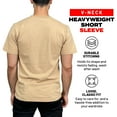 thumbnail image 3 of Access Men's Heavyweight Short Sleeve Cotton V-Neck T-Shirt (Pack of 3) (Khaki, 6X-Large) AT37, 3 of 8
