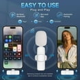 thumbnail image 6 of XINNIUT Wireless Lavalier Microphones with Noise Cancellation for iPhone - 2 Mini Mics for Youtube Podcast Interview Vlog Livestreaming, 6 of 7