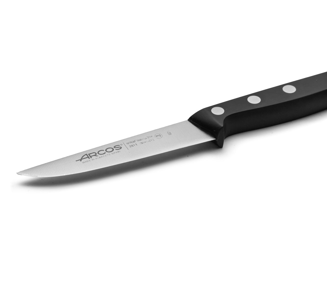 Arcos 4" Vegetable Knife, Stainless Steel, Black - Professional Peeling Tool