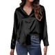 thumbnail image 1 of Camisa de manga larga de satén para mujer - Elegante blusa de imitación de seda - Corte holgado para la oficina o una fiesta, 1 of 5