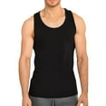 thumbnail image 2 of 3 Pack Men's Tank Tops Premium Cotton Heavyweight Muscle Tanks Sleeveless Tops Shirt Loose Fit Performance Moisture Wicking S-3XL Gym Sport Activewear, 2 of 4