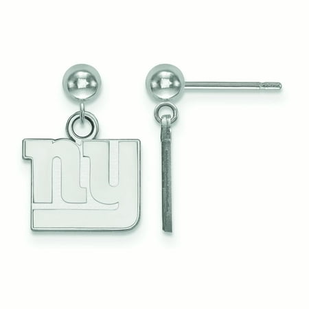 - New York Giants Sterling Silver Small Logo Ball Post Earrings - No Size