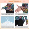 thumbnail image 4 of FORMRS Womens Long Sleeve Shirts UPF 50+ Sun Protection Quick Dry Fishing Hiking Tops, Size S-2XL, Vibrant Dragon Scales Pattern, 4 of 8
