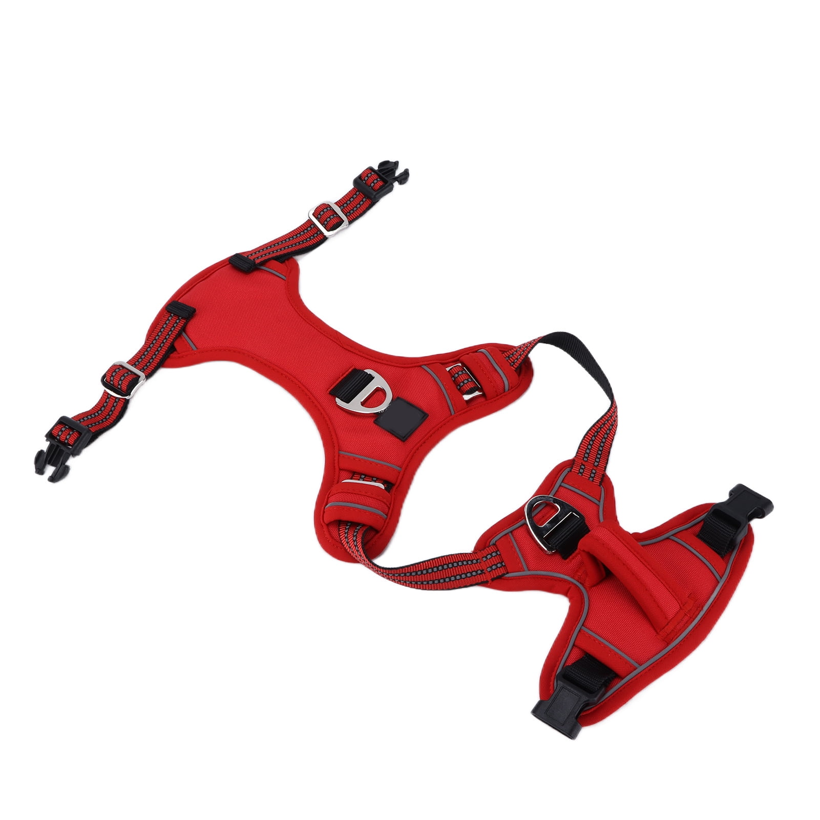 Nieyigj Premium Reflective No Pull Dog Harness Large Red - Adjustable Pet Vest with Sturdy Handle for Walking and Training, Breathable Comfort (12.60 inches / 32 cm)