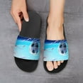 thumbnail image 6 of GZHJMY Stylish Slides for Women Men, Realistic Soccer Ball Hitting The Net Soft Flexible Slip-on Sandals Slippers, 6 of 7