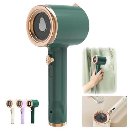 Miniplancha portátil, 2 en 1, para viaje, plancha de vapor, plancha de mano para ropa, precalentamiento rápido, planchado en seco con vapor, ideal para casa y viajes (verde)