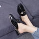 thumbnail image 5 of Mulas planas para mujer, mocasines sin espalda con punta cuadrada, sandalias deslizantes con cadena de metal Wmkox8yii ytu3910, 5 of 6