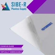 Sibe-R Plastic Supply 2 Pack- POLYCARBONATE SHEET CLEAR 1/4" 12" X 12" ^