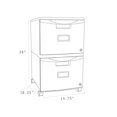 thumbnail image 2 of Storex 2-Drawer Filing Cabinet, Letter/Legal, Black/Blue, 2 of 2