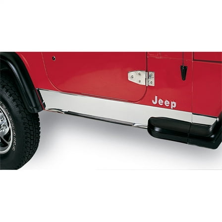 Rugged Ridge by RealTruck Rocker Panel Cover for Wrangler YJ | Stainless Steel | 11145.01 | Compatible with 1987-1995 Jeep Wrangler YJ