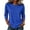 Blue, variant on longantii 3/4 Sleeve Tops for Women Round Neck Dressy Basics Tees Casual Trendy Loose Fit T Shirts Pink L
