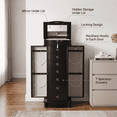 thumbnail image 5 of Hives and Honey Nora Traditional Jewelry Armoire with Locking Compartment and Ample Storage, Black, 5 of 8