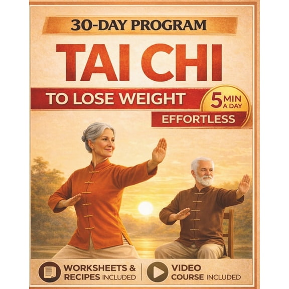Tai Chi to Lose Weight: Gentle 5-Minute Daily Workouts to Burn Fat, Boost Energy & Restore Balance - Easy Standing and S, (Paperback)