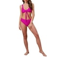 thumbnail image 2 of INSPIRAR CHIC Conjuntos de Bikini de Dos Piezas con Decoración de Encaje y Push Up, Top de Tirantes Anchos y Parte Inferior Triangular, Trajes de Baño Talla X-Small Color Rosa Rojo, 2 of 5