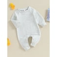 thumbnail image 3 of Wassery Baby Boys Girls Fall One Piece Jumpsuits Newborn Boys Girls Long Sleeve Romper Pants Infant Boys Girls Spring Bodysuit Clothes 0-18M, 3 of 9